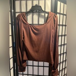 Brown long sleeve from Shein size M.